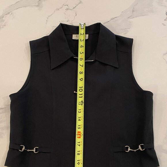 OPTIONS by Meline Duczak - No Sleeve, Zip Front, Western Detail, Black - Size M - Picture 5 of 6